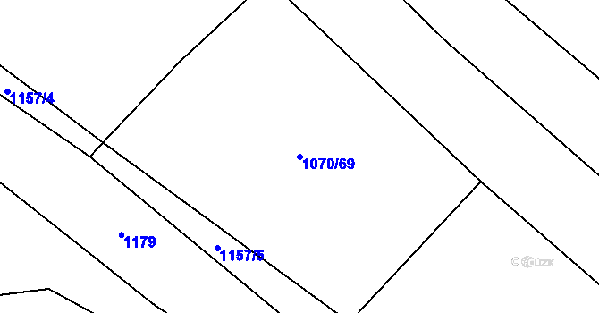 Parcela st. 1070/69 v KÚ Kejžlice, Katastrální mapa