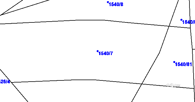 Parcela st. 1540/7 v KÚ Kejžlice, Katastrální mapa