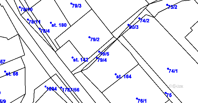 Parcela st. 79/5 v KÚ Kejžlice, Katastrální mapa