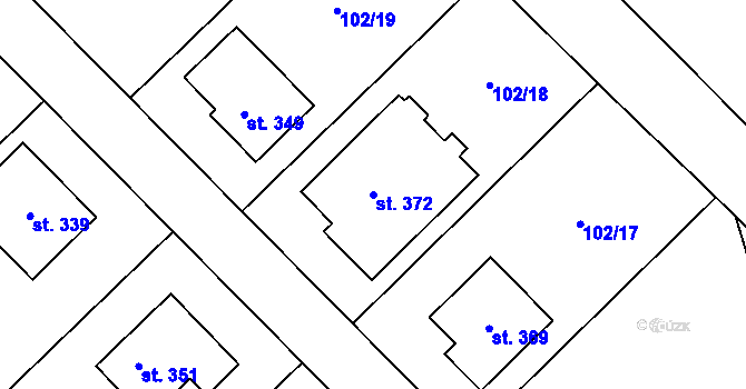 Parcela st. 372 v KÚ Kejžlice, Katastrální mapa