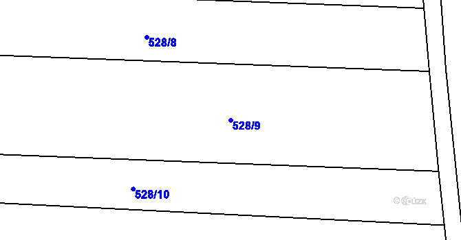 Parcela st. 528/9 v KÚ Kelč-Nové Město, Katastrální mapa