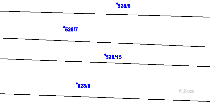 Parcela st. 528/15 v KÚ Kelč-Nové Město, Katastrální mapa