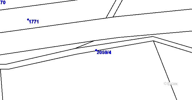 Parcela st. 2059/4 v KÚ Kelč-Nové Město, Katastrální mapa