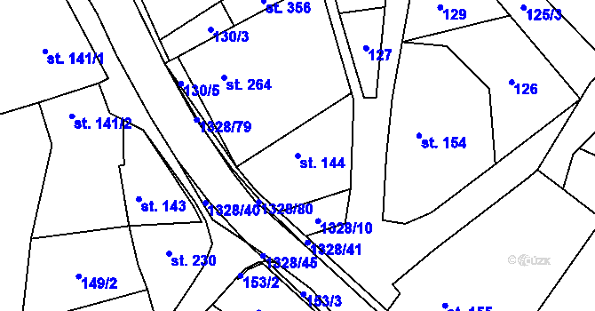 Parcela st. 144 v KÚ Kelč-Staré Město, Katastrální mapa