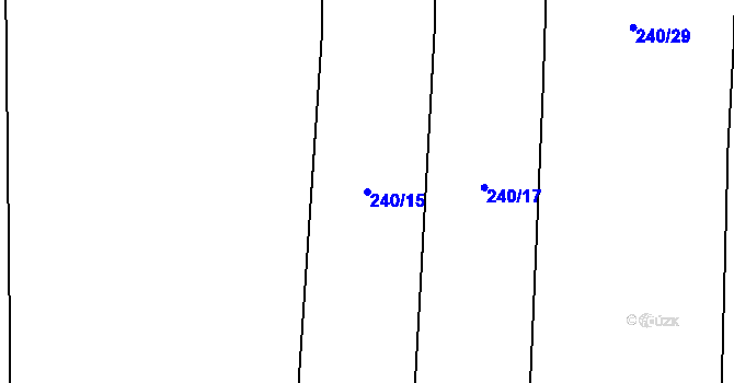 Parcela st. 240/15 v KÚ Kelč-Staré Město, Katastrální mapa