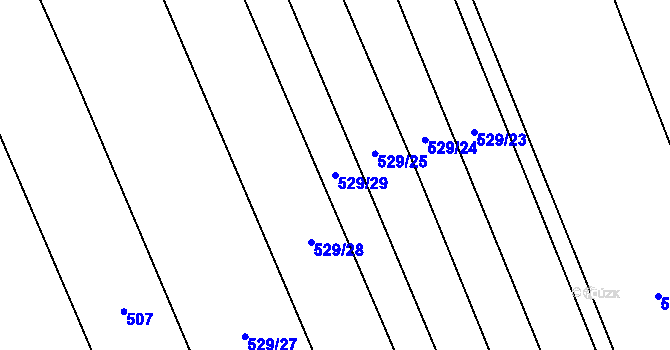 Parcela st. 529/29 v KÚ Kelč-Staré Město, Katastrální mapa
