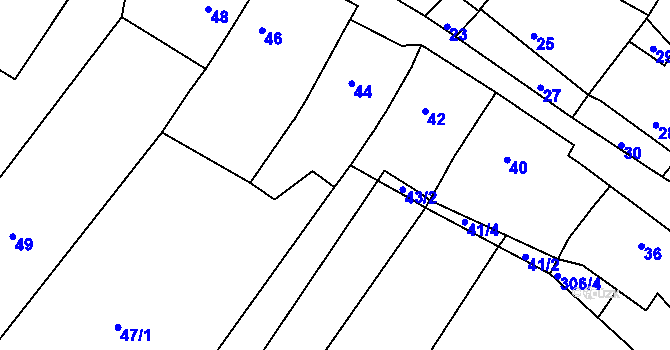 Parcela st. 45/2 v KÚ Kelčany, Katastrální mapa