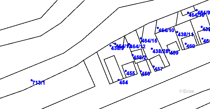 Parcela st. 438/24 v KÚ Kelčany, Katastrální mapa