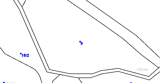 Parcela st. 9 v KÚ Kerhartice, Katastrální mapa