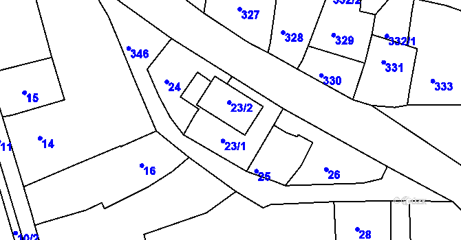Parcela st. 23 v KÚ Ketkovice, Katastrální mapa
