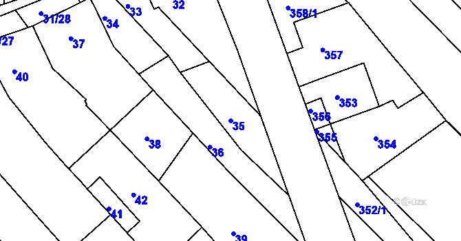 Parcela st. 35 v KÚ Ketkovice, Katastrální mapa