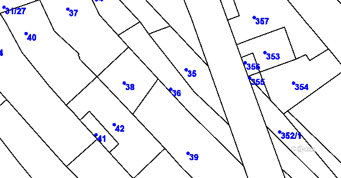 Parcela st. 36 v KÚ Ketkovice, Katastrální mapa