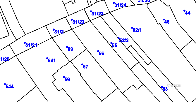 Parcela st. 56 v KÚ Ketkovice, Katastrální mapa