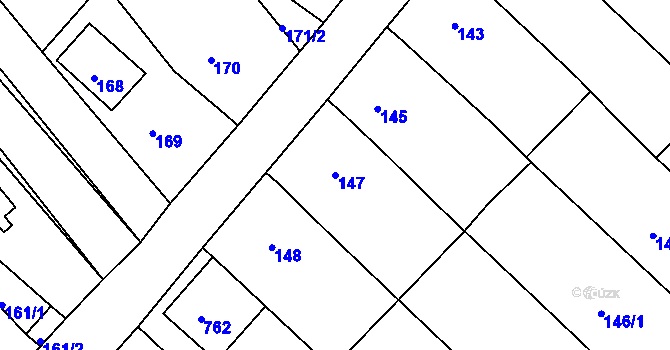 Parcela st. 147 v KÚ Ketkovice, Katastrální mapa