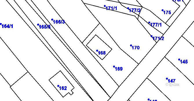 Parcela st. 168 v KÚ Ketkovice, Katastrální mapa