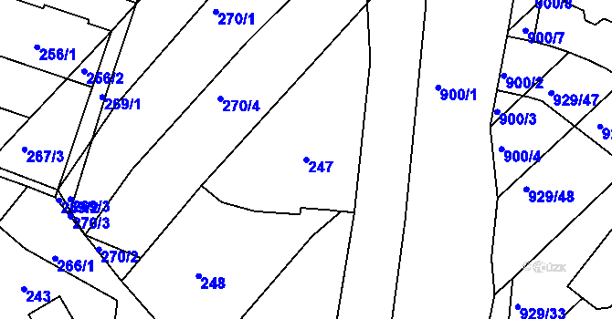 Parcela st. 247 v KÚ Ketkovice, Katastrální mapa