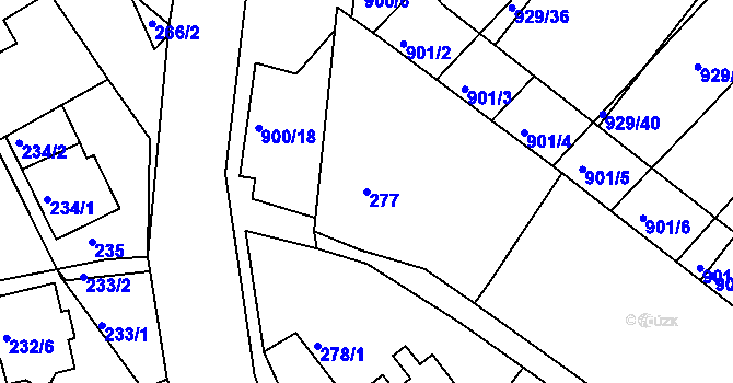 Parcela st. 277 v KÚ Ketkovice, Katastrální mapa