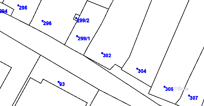 Parcela st. 302 v KÚ Ketkovice, Katastrální mapa
