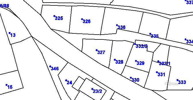 Parcela st. 327 v KÚ Ketkovice, Katastrální mapa