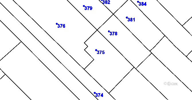 Parcela st. 375 v KÚ Ketkovice, Katastrální mapa