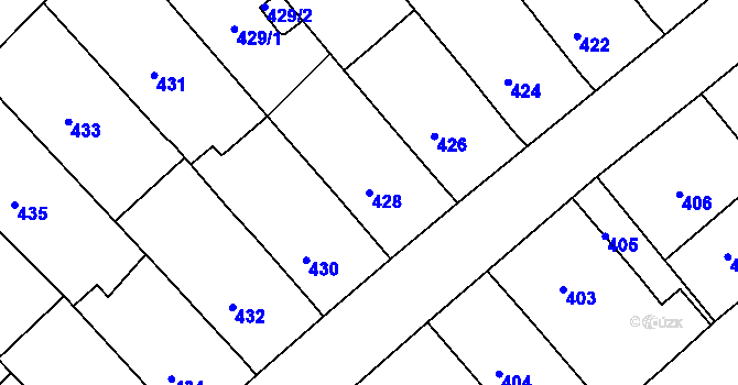 Parcela st. 428 v KÚ Ketkovice, Katastrální mapa