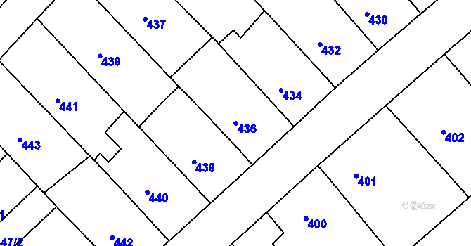 Parcela st. 436 v KÚ Ketkovice, Katastrální mapa