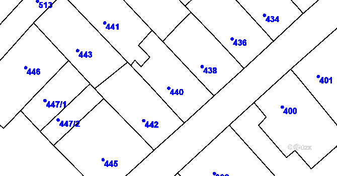 Parcela st. 440 v KÚ Ketkovice, Katastrální mapa