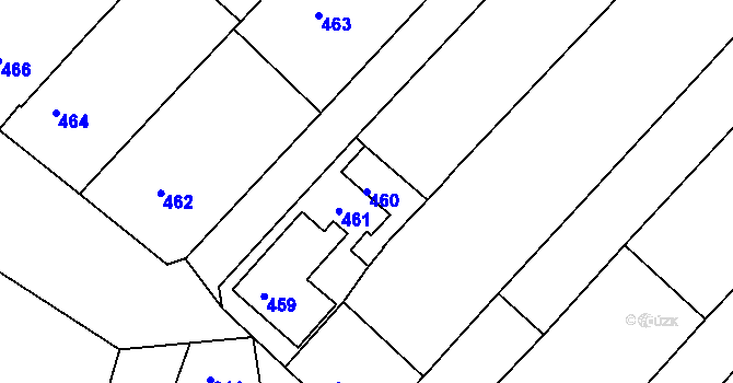 Parcela st. 460 v KÚ Ketkovice, Katastrální mapa
