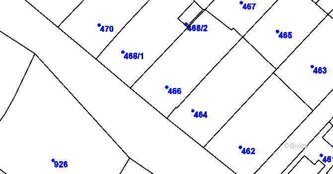 Parcela st. 466 v KÚ Ketkovice, Katastrální mapa