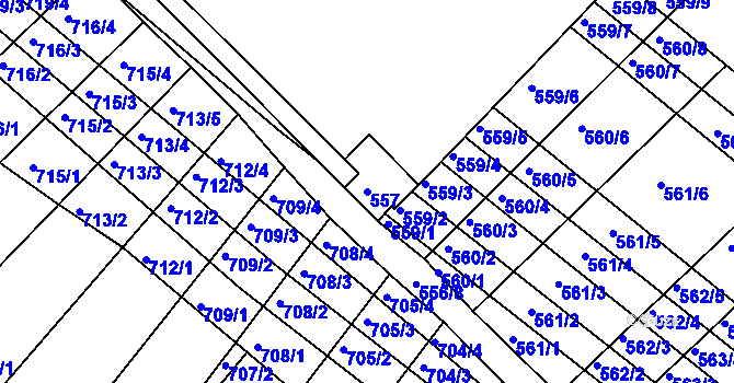 Parcela st. 557 v KÚ Ketkovice, Katastrální mapa