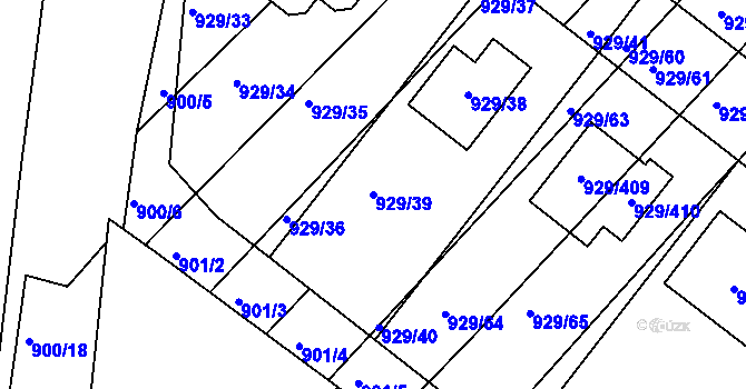 Parcela st. 929/39 v KÚ Ketkovice, Katastrální mapa