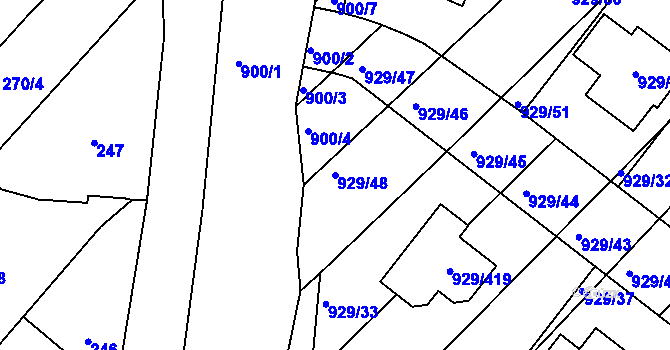 Parcela st. 929/48 v KÚ Ketkovice, Katastrální mapa