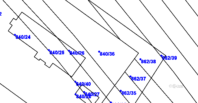 Parcela st. 840/36 v KÚ Ketkovice, Katastrální mapa