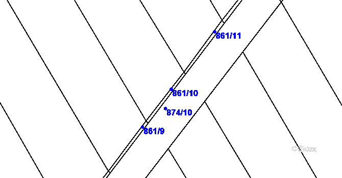 Parcela st. 861/10 v KÚ Ketkovice, Katastrální mapa