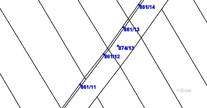 Parcela st. 861/12 v KÚ Ketkovice, Katastrální mapa