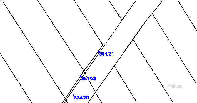 Parcela st. 861/21 v KÚ Ketkovice, Katastrální mapa