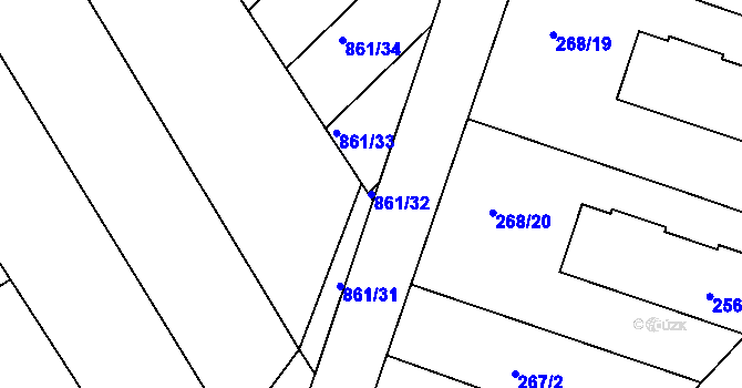 Parcela st. 861/32 v KÚ Ketkovice, Katastrální mapa