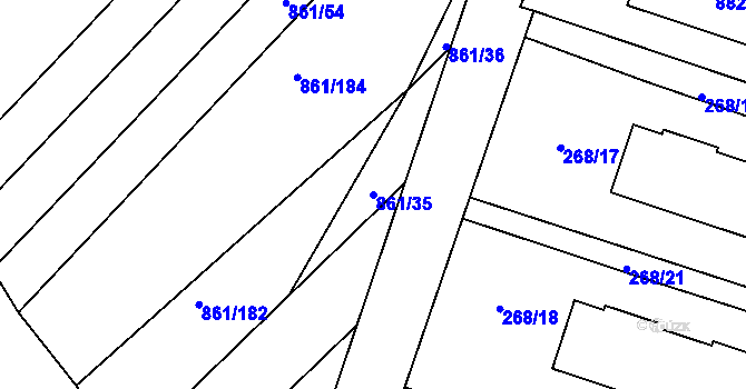 Parcela st. 861/35 v KÚ Ketkovice, Katastrální mapa