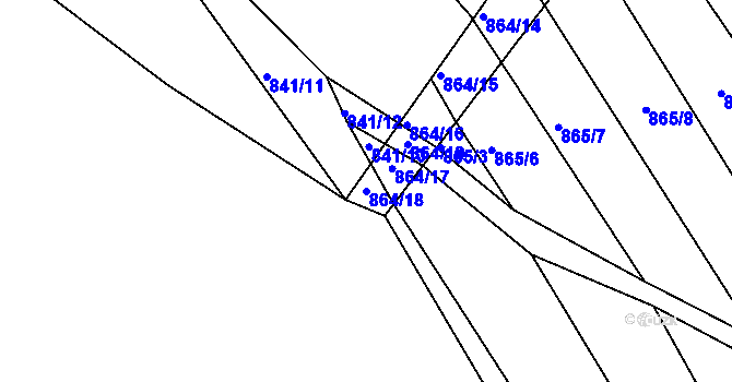 Parcela st. 864/18 v KÚ Ketkovice, Katastrální mapa