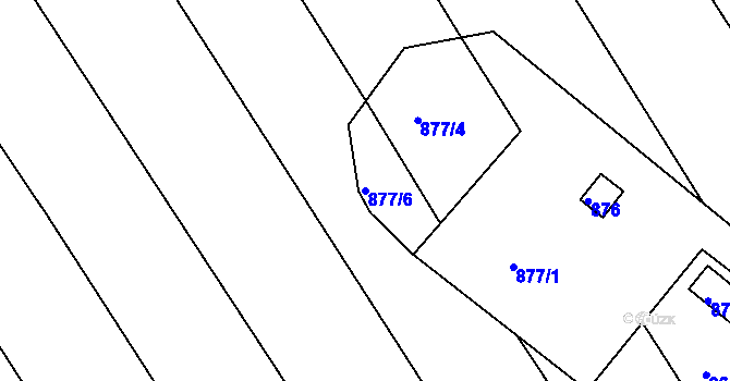 Parcela st. 877/6 v KÚ Ketkovice, Katastrální mapa