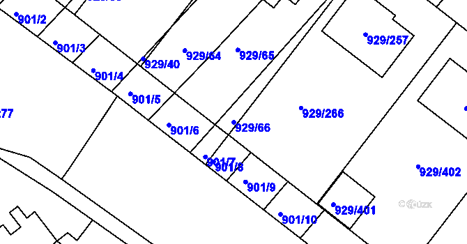 Parcela st. 929/66 v KÚ Ketkovice, Katastrální mapa