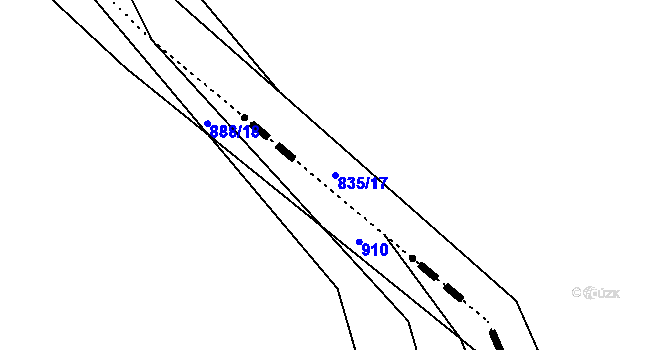 Parcela st. 835/17 v KÚ Ketkovice, Katastrální mapa