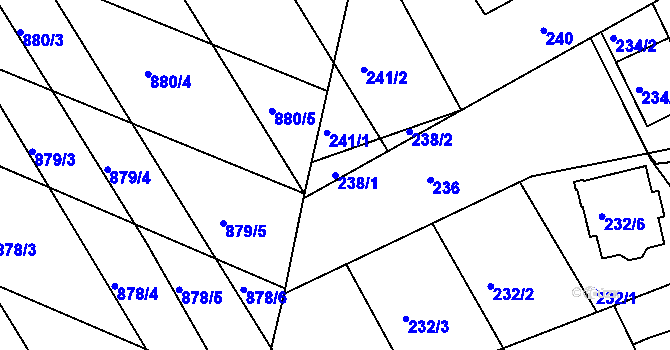 Parcela st. 238/1 v KÚ Ketkovice, Katastrální mapa