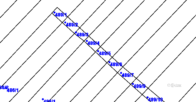 Parcela st. 489/5 v KÚ Ketkovice, Katastrální mapa
