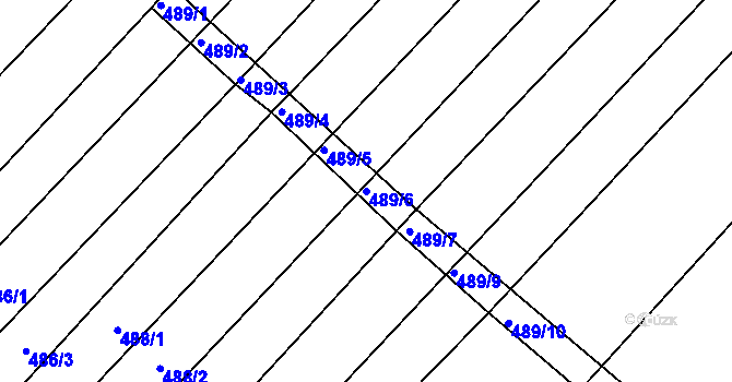 Parcela st. 489/6 v KÚ Ketkovice, Katastrální mapa