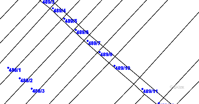 Parcela st. 489/9 v KÚ Ketkovice, Katastrální mapa