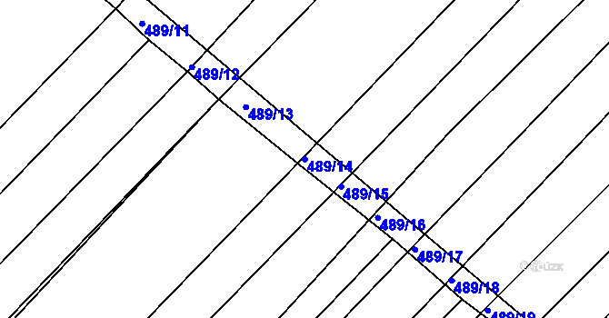 Parcela st. 489/14 v KÚ Ketkovice, Katastrální mapa