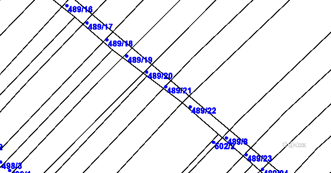 Parcela st. 489/21 v KÚ Ketkovice, Katastrální mapa
