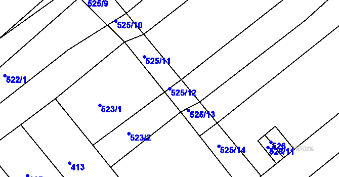 Parcela st. 525/12 v KÚ Ketkovice, Katastrální mapa