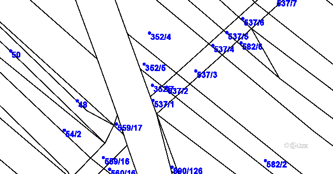 Parcela st. 537/2 v KÚ Ketkovice, Katastrální mapa